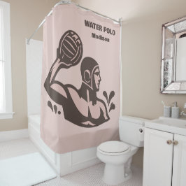 Custom Name Water Polo Duschvorhang