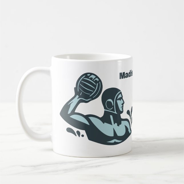 Custom Name Water Polo Kaffeetasse (Links)
