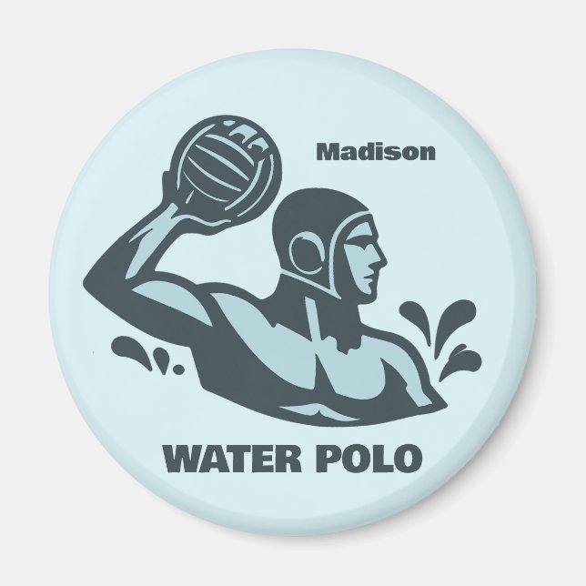 Custom Name Water Polo Magnet (Vorne)