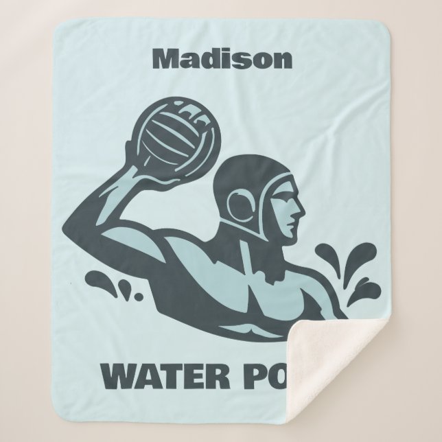 Custom Name Water Polo Sherpadecke (Vorderseite)