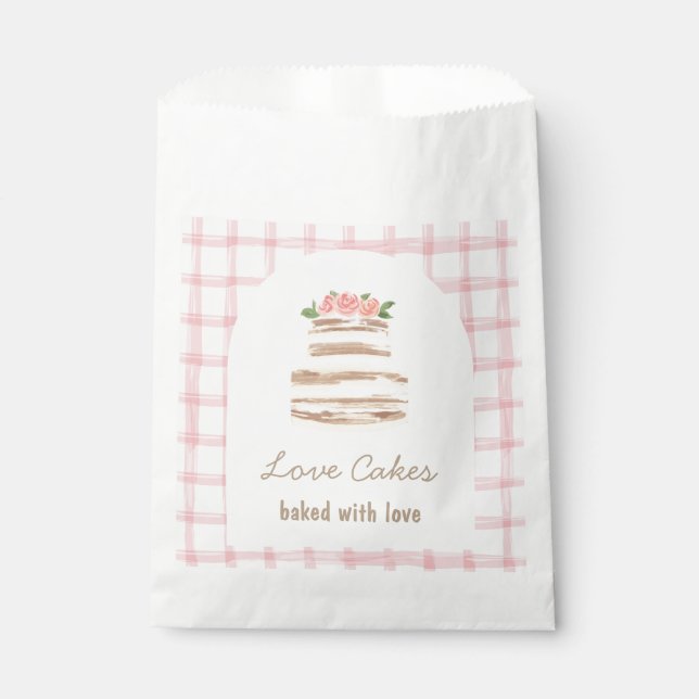 Custom Name Wedding Cake Business Sticker Geschenktütchen (Vorderseite)