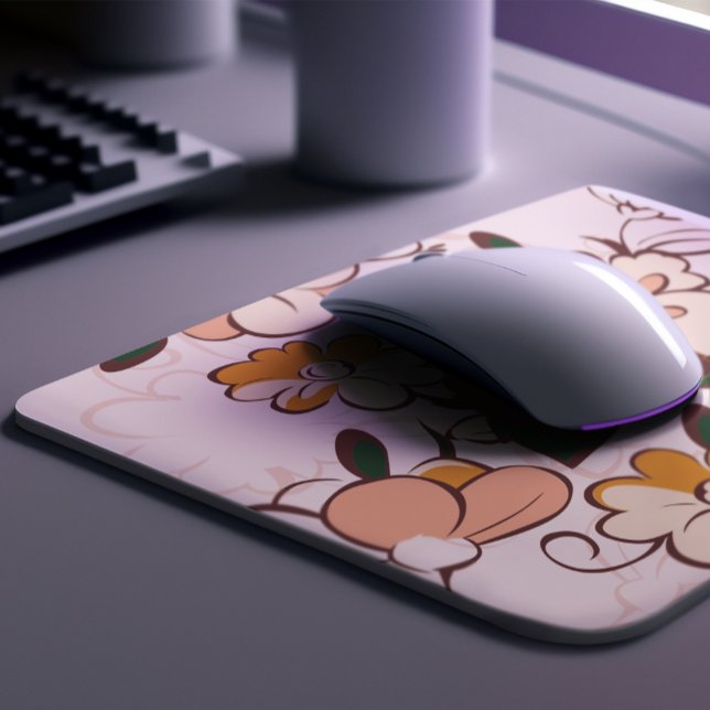 Custom Name Whimsical Botanical Mousepad (Custom Name Whimsical Botanical Mouse Pad)