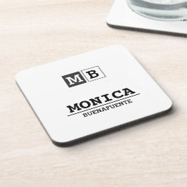 Custom Name with Initials monogram Getränkeuntersetzer