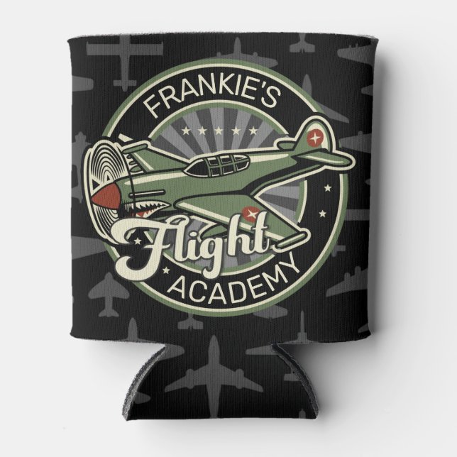 Custom NAME WWII Military Fighter War Plane Retro Dosenkühler (Vorderseite)