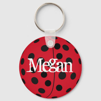 Custom Named Megan Ladybug Keyring Schlüsselanhänger
