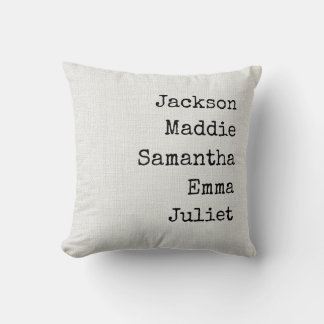 Custom Names Grandma & Mom Decorative Throw Pillow Kissen