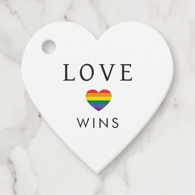 Custom Names / Text Rainbow LOVE Geschenkanhänger (Vorderseite)