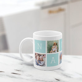Custom Nana Großmutter 5 Foto Collage Kaffeetasse
