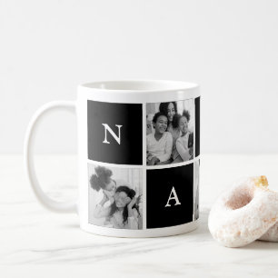 Custom Nanny Grandmother 5 Photo Collage Coffee Kaffeetasse