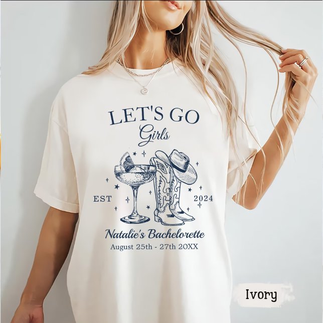 Custom Nashville Junggeselinnen-Abschied Let's Go  T-Shirt (Von Creator hochgeladen)