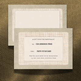 Custom Naturalist Graduation Gift Enclosure Card Dankeskarte