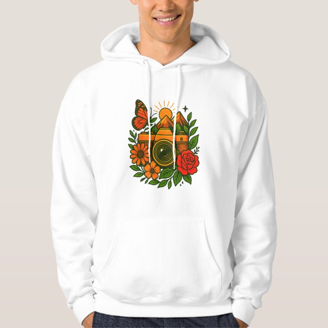Custom Nature Fotografy Men's Hoodie (Vorderseite)