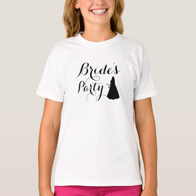 Custom Naughty Batchelorette Bride's Party Script T-Shirt (Vorderseite)