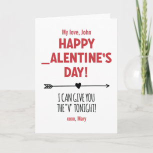 CUSTOM Naughty Gib dir den V Heute Abend Arrow Fun Karte