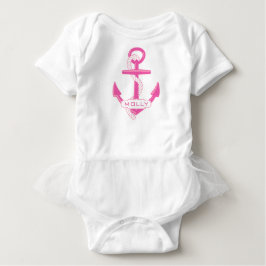 Custom Nautic Anchor Girl Baby Tutu Bodysuit T-shirt