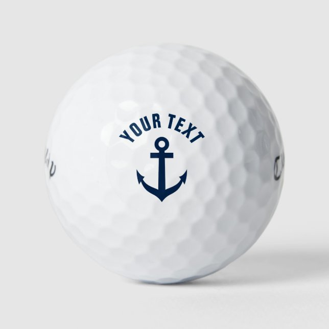 Custom nautic anker Logo Golf Geschenk Set Golfball (Vorderseite)
