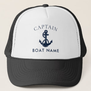 Custom Nautic Captain Boat Anchor Swag Truckerkappe
