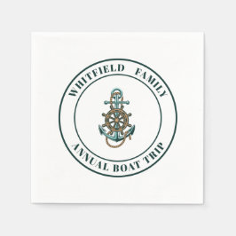 Custom Nautic Family Yacht Summer Sailing Paper Serviette