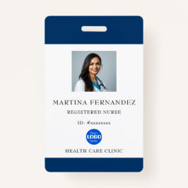 Custom Navy Blue Medical Hospital Employee Foto Ausweis