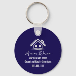 Custom Navy Blue Real Estate Realtor Keychains Schlüsselanhänger