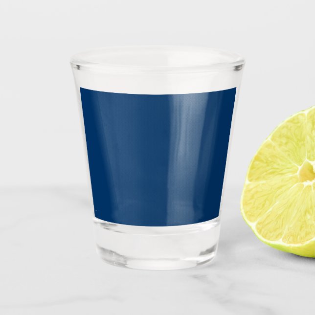 Custom Navy Blue Shot Glass - Bulk Orders Schnapsglas (Vorderseite)
