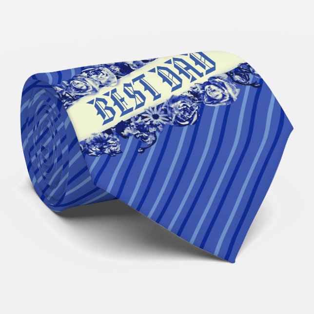 Custom Navy Vintag Vatertag Liebe Sie Vater Krawatte (Gerollt)