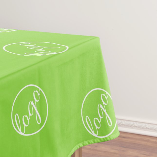 Custom Neon Lime Green Trade Show Logo Business Tischdecke (Beispiel)