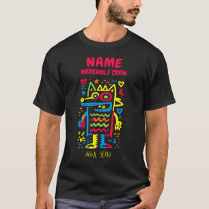 Custom Neon Werewolf Pop Art-Howl Yeah Halloween T-Shirt