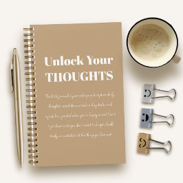 Custom Neutral Journal | Unlock Your Thoughts Notizbuch