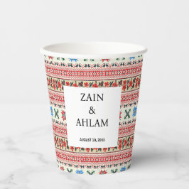 Custom Neutral Tatreez Thobe Henna Party Pappbecher