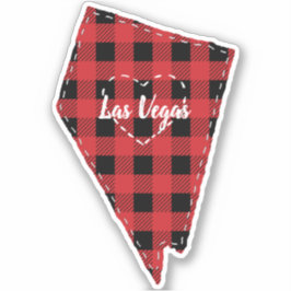 Custom Nevada Heimat Staat Kariert Weihnachten Aufkleber