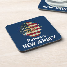 Custom New Jersey Staat Beverage Coaster