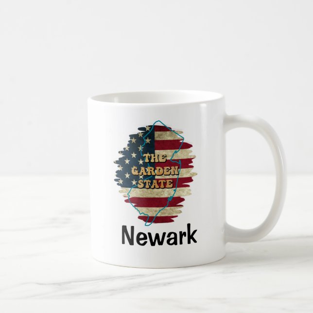 Custom New Jersey Staat Coffee Tasse (Rechts)