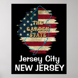 Custom New Jersey Staat Poster
