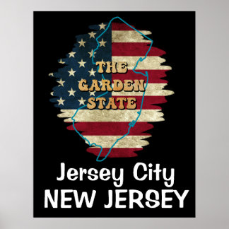 Custom New Jersey Staat Poster