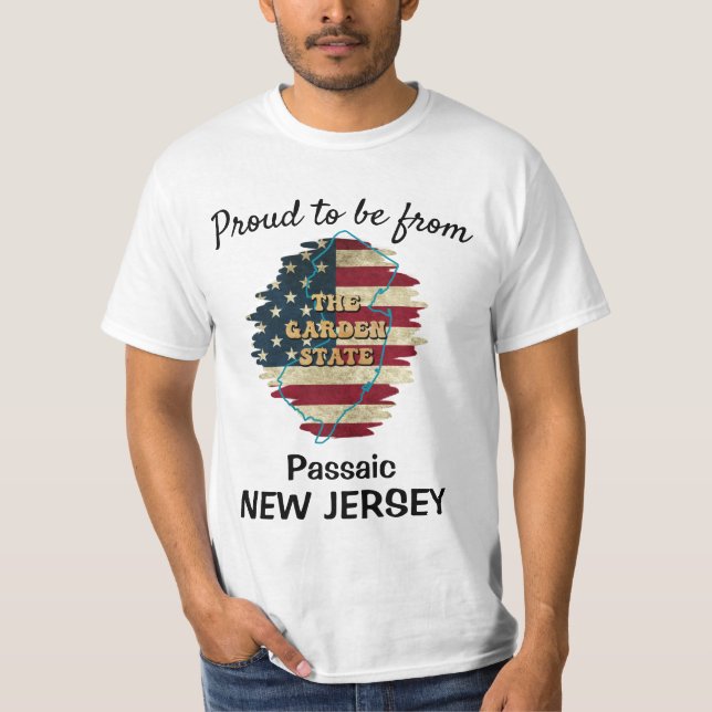Custom New Jersey Staat T - Shirt (Vorderseite)