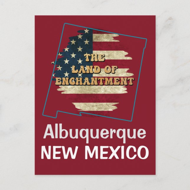 Custom New Mexico Staat Feiertagspostkarte (Vorderseite)