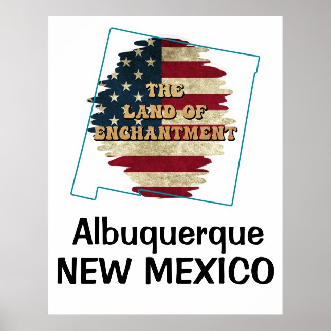 Custom New Mexico Staat Poster (Vorne)