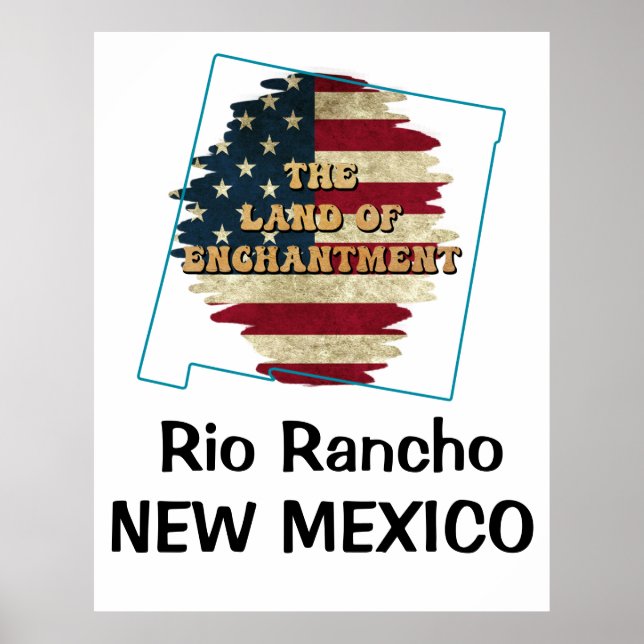 Custom New Mexico Staat Poster (Vorne)