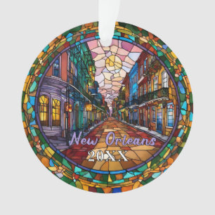 Custom New Orleans Bourbon Street datiert Ornament