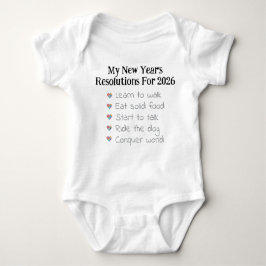 Custom New Year's Resolutions, Unisex, Funny Baby Strampler