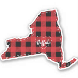 Custom New York Staat Heimat Kariert Weihnachten Aufkleber