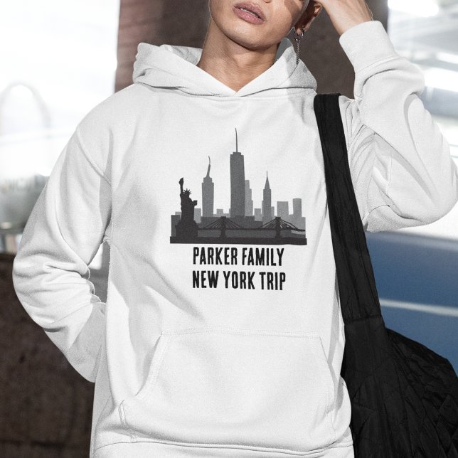 Custom New York Trip Skyline Statue of Liberty Hoodie (Von Creator hochgeladen)
