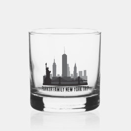 Custom New York Trip Skyline Statue of Liberty Whiskyglas