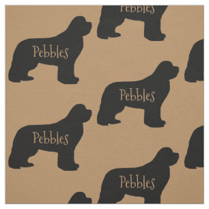 Custom Newfundland Dog Fabric Stoff