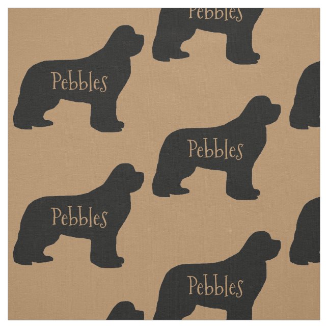 Custom Newfundland Dog Fabric Stoff (Muster)