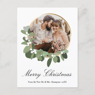 Custom Newlywed Foto Kranzrahmen Frohe Weihnachten