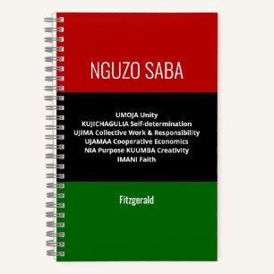 Custom NGUZO SABA 7 Principles Kwanzaa Journal Notizbuch