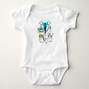 Custom Niedlich Baby Dentist Name Tag Science Labr Strampler