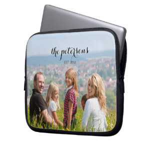 Custom Niedlich Beautiful Lächeln Familie Foto Uni Laptopschutzhülle